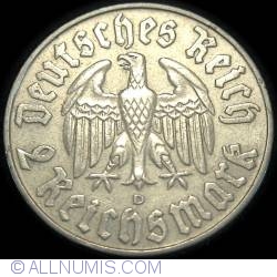 Image #1 of 2 Reichsmark 1933 D - 450th birth anniversary of Martin Luther
