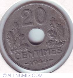 Image #1 of 20 Centimes 1944