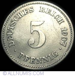 5 Pfennig 1907 E