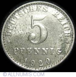 5 Pfennig 1920 A