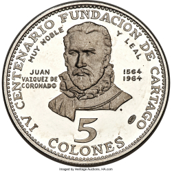 Image #1 of 5 Colones 1970 - Anul 400 - Întemeierea Noii Cartagini Juan Vazquez de Coronado