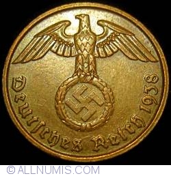 Image #2 of 2 Reichspfennig 1938 G