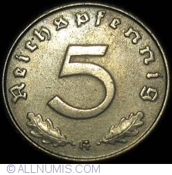 5 Reichspfennig 1943 G