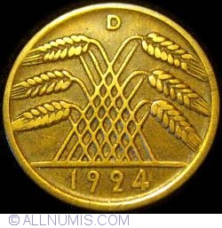 Image #2 of 10 Reichspfennig 1924 D