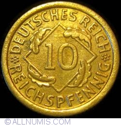 Image #1 of 10 Reichspfennig 1929 F