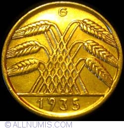 Image #2 of 10 Reichspfennig 1935 G