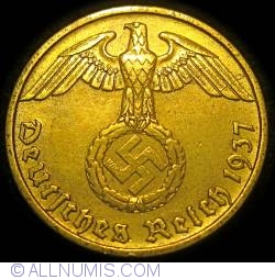 Image #2 of 10 Reichspfennig 1937 F