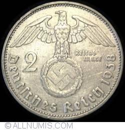 Image #1 of 2 Reichsmark 1938 J - Paul von Hindenburg
