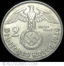 2 Reichsmark 1939 J - Paul von Hindenburg
