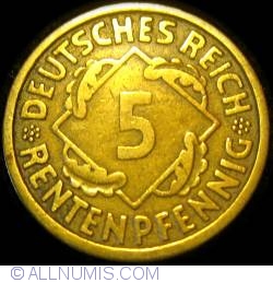 5 Rentenpfennig 1923 A