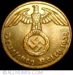 Image #2 of 1 Reichspfennig 1938 J