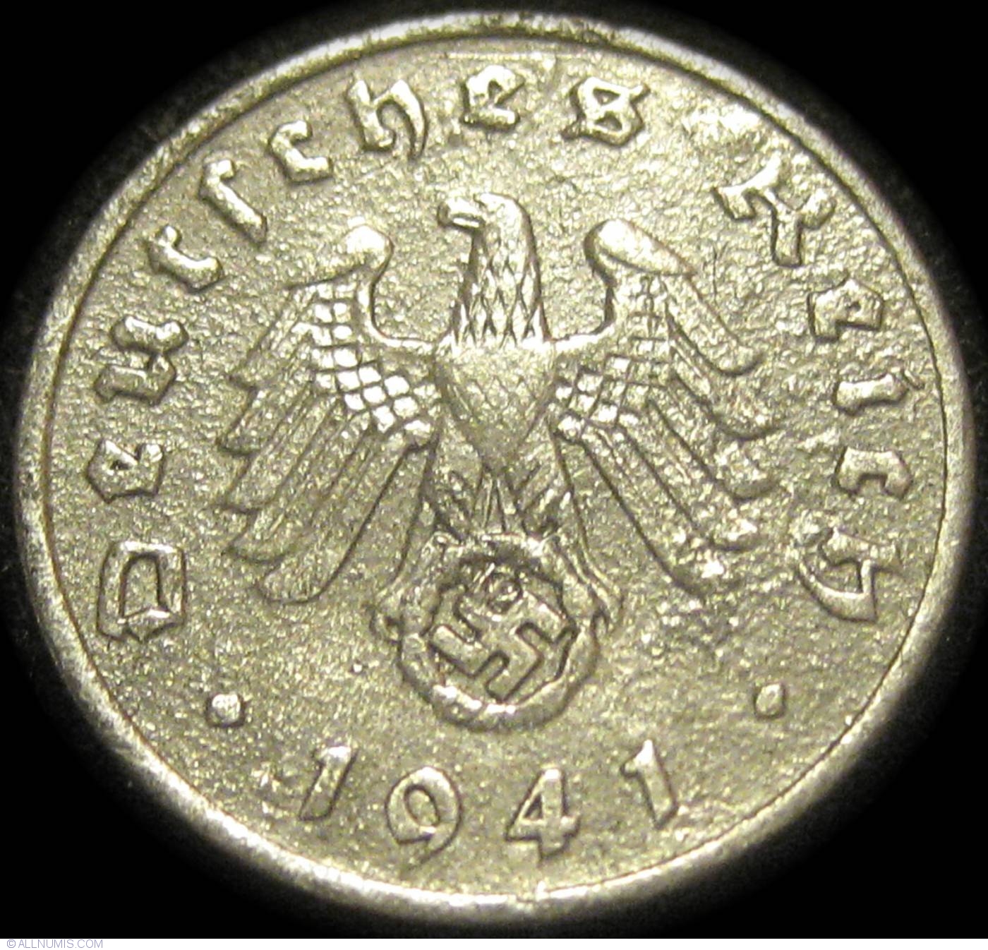 1 Reichspfennig 1941 E, Al Treilea Reich (1933-1945) - Germania ...