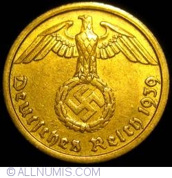 Image #2 of 10 Reichspfennig 1939 G