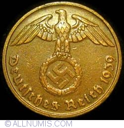 Image #2 of 2 Reichspfennig 1939 G