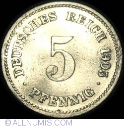 Image #1 of 5 Pfennig 1905 G
