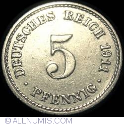 Image #1 of 5 Pfennig 1911 A