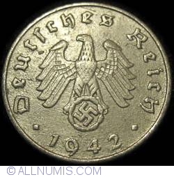 Image #2 of 5 Reichspfennig 1942 F