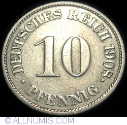 Image #1 of 10 Pfennig 1908 J