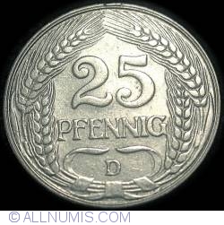 25 Pfennig 1910 D
