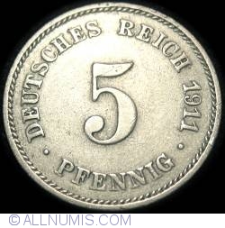 Image #1 of 5 Pfennig 1911 E