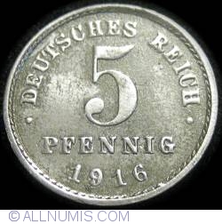 Image #1 of 5 Pfennig 1916 E