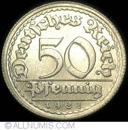 Image #1 of 50 Pfennig 1921 J