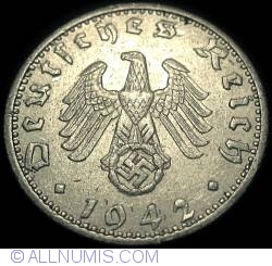 Image #2 of 50 Reichspfennig 1942 F