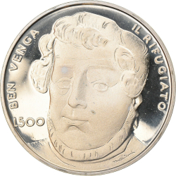 Image #2 of [PROOF] 500 Lire 1982 - Centennial - Death of Garibaldi
