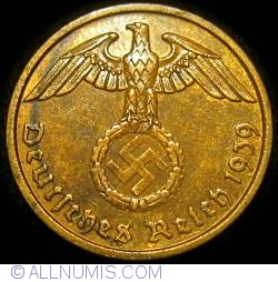 Image #2 of 2 Reichspfennig 1939 F