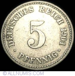 Image #1 of 5 Pfennig 1901 A