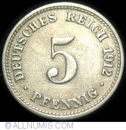 Image #1 of 5 Pfennig 1912 D