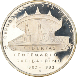 Image #1 of [PROOF] 1000 Lire 1982 R - Centennial - Garibaldi's Death