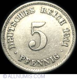 Image #1 of 5 Pfennig 1911 F