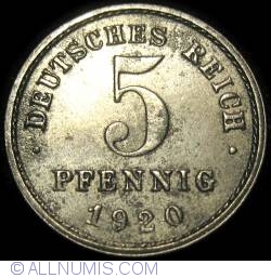 Image #1 of 5 Pfennig 1920 E