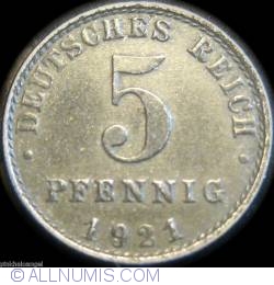 5 Pfennig 1921 A