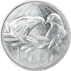Image #1 of 5000 Lire 2000 R - Peace