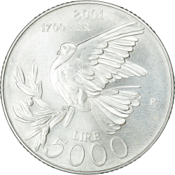 Image #1 of 5000 Lire 2001 R