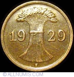 Image #2 of 1 Reichspfennig 1929 F