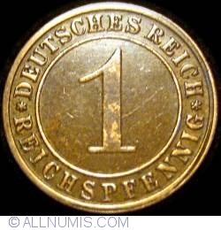 1 Reichspfennig 1929 F