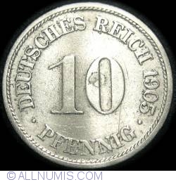 Image #1 of 10 Pfennig 1905 F