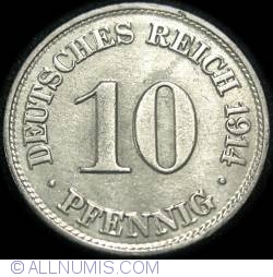 Image #1 of 10 Pfennig 1914 J