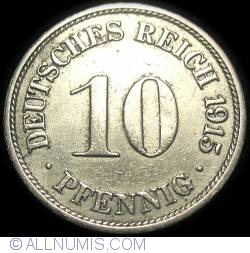Image #1 of 10 Pfennig 1915 F