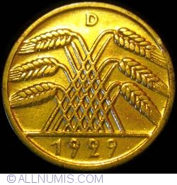 Image #2 of 10 Reichspfennig 1929 D