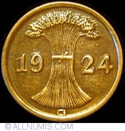 Image #2 of 2 Reichspfennig 1924 G