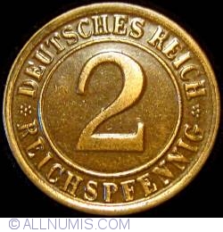 2 Reichspfennig 1924 G