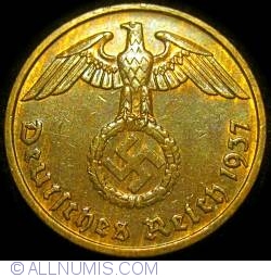 Image #2 of 2 Reichspfennig 1937 F
