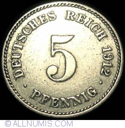 Image #1 of 5 Pfennig 1912 J