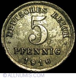 Image #1 of 5 Pfennig 1916 G