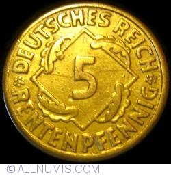 5 Rentenpfennig 1924 G