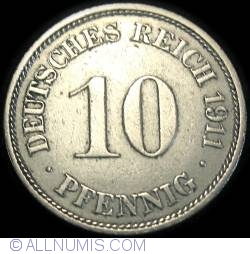 Image #1 of 10 Pfennig 1911 J